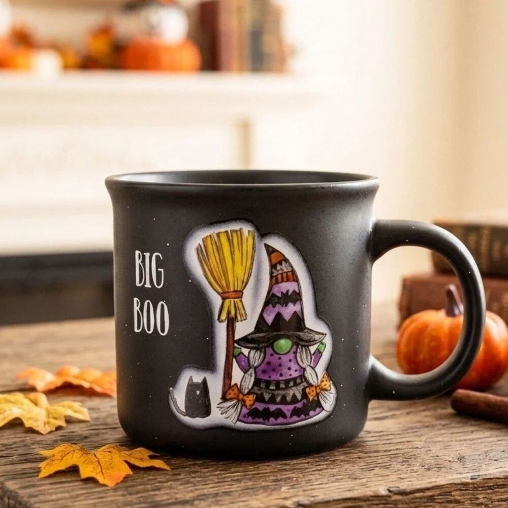 Cobwebs & Cauldrons Big Boo Halloween Ceramic Mug 24 Oz